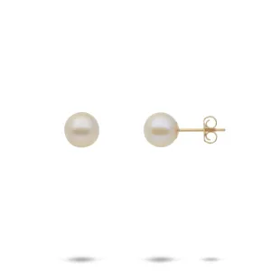 Freshwater Pearl Earrings in Gold - 7-8mm