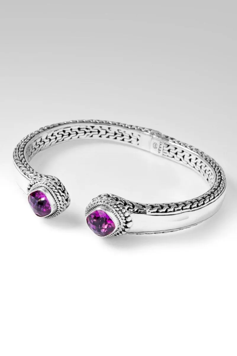 Generosity Prospers Tip-to-Tip Bracelet? in Magenta Lab Created Sapphire