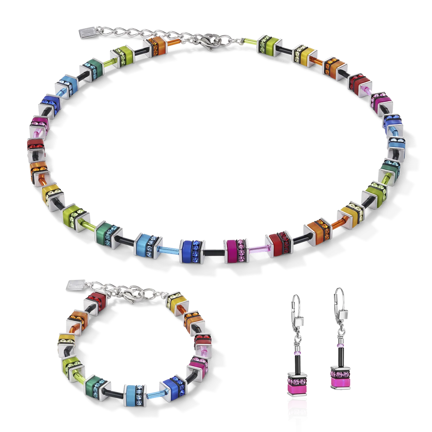 GeoCUBE? Bracelet classic polaris & rhinestone multicolour