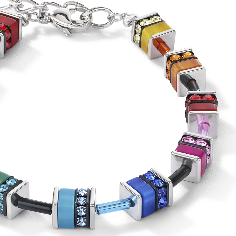 GeoCUBE? Bracelet classic polaris & rhinestone multicolour