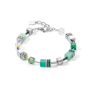 GeoCUBE? Iconic bracelet silver-green