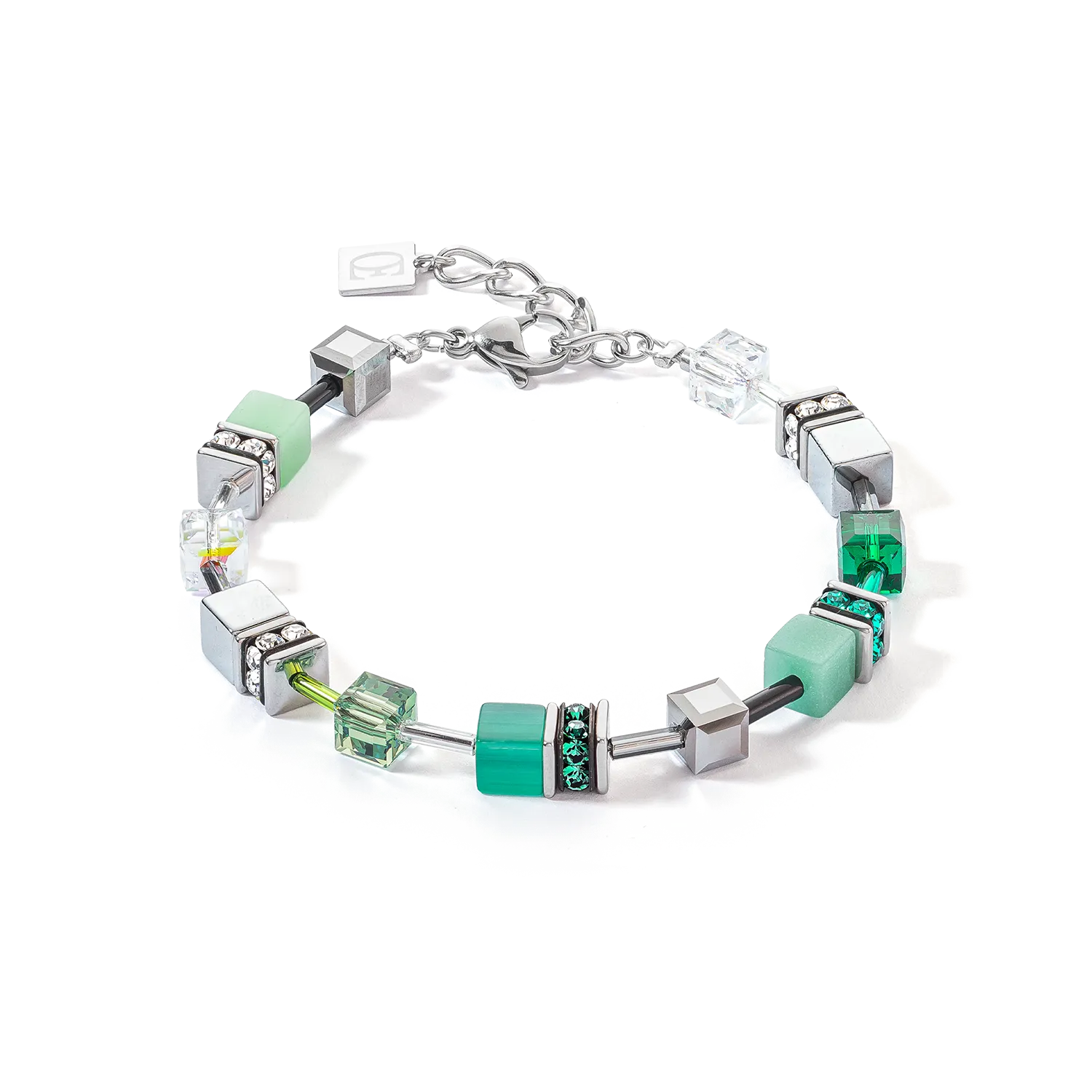 GeoCUBE? Iconic bracelet silver-green