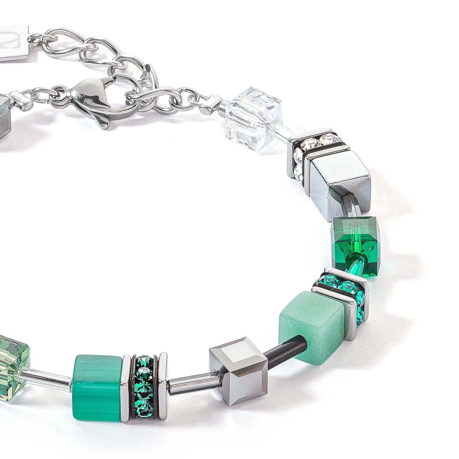GeoCUBE? Iconic bracelet silver-green