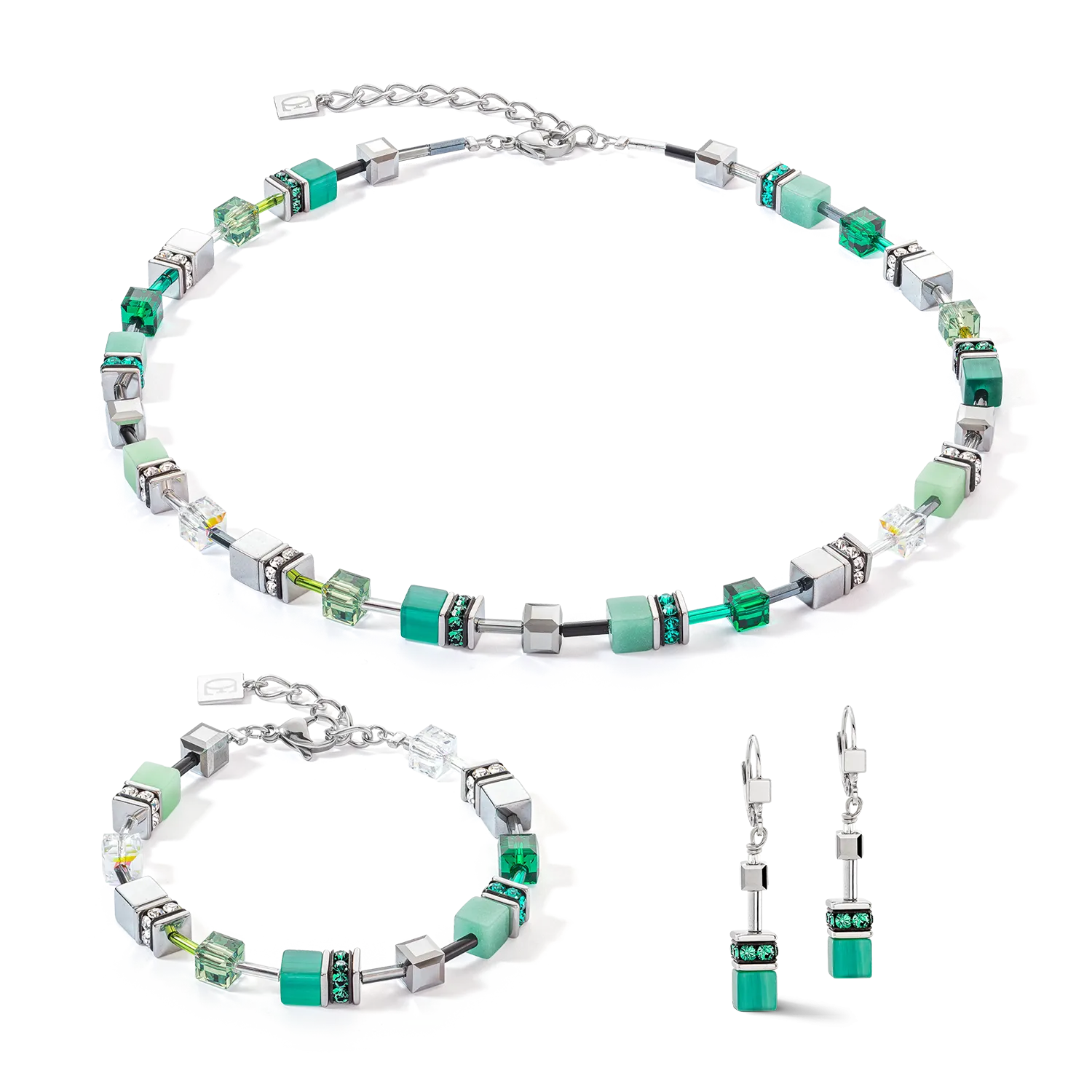GeoCUBE? Iconic bracelet silver-green