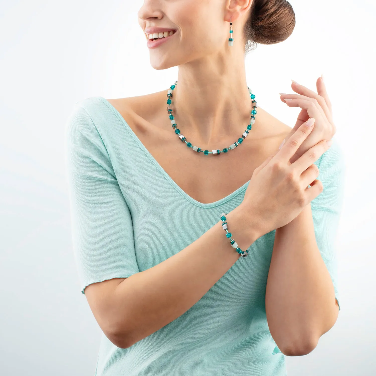 GeoCUBE? Iconic Precious bracelet silver-green