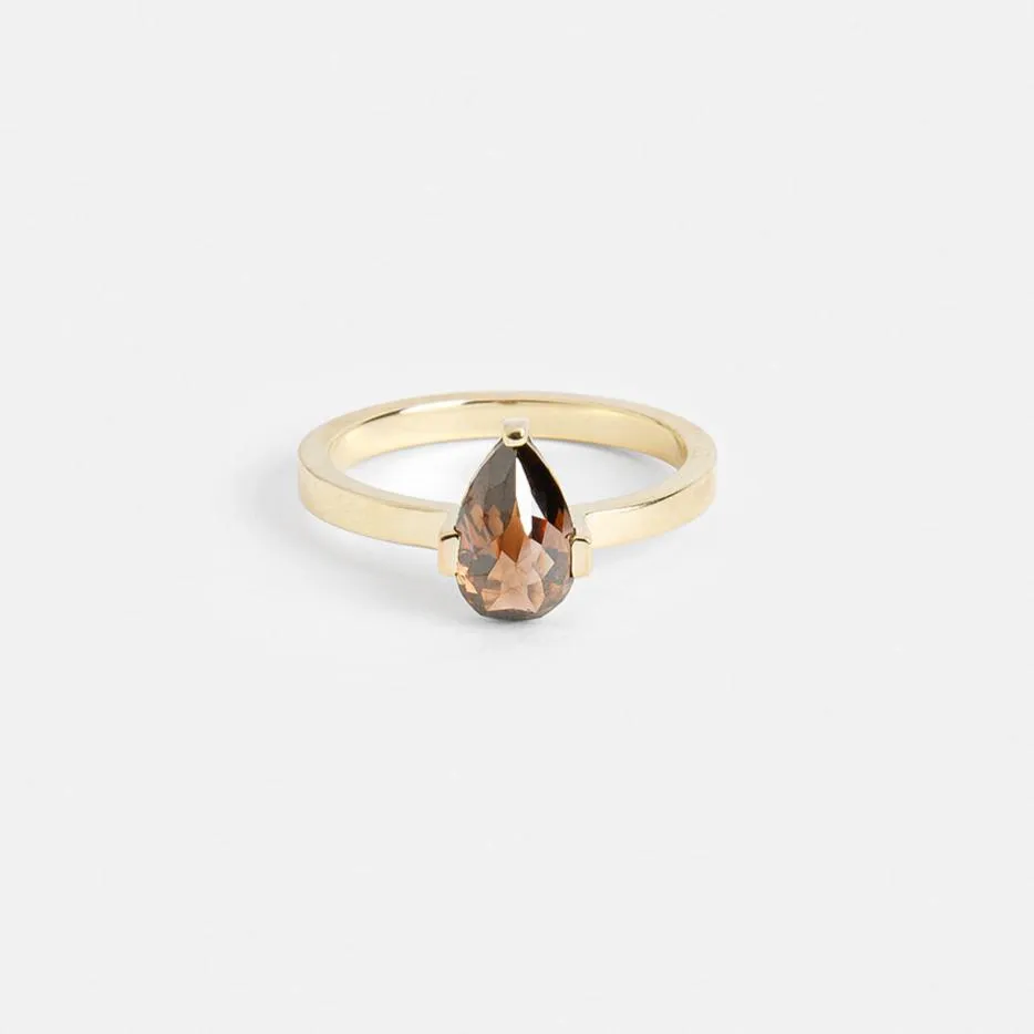 Gerda Ring with Cognac Diamond in Gold