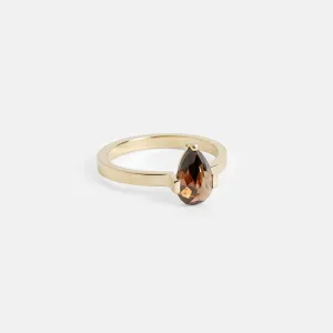 Gerda Ring with Cognac Diamond in Gold