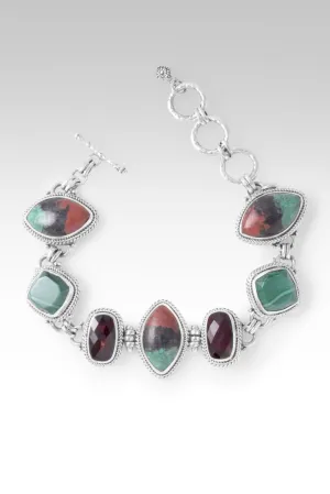 God is our Refuge Bracelet? in Chrysocolla Sonora, City Girl? Mystic Quartz & Malachite