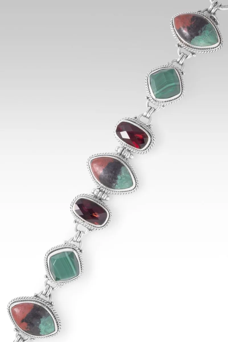 God is our Refuge Bracelet? in Chrysocolla Sonora, City Girl? Mystic Quartz & Malachite