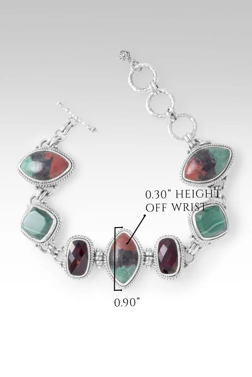 God is our Refuge Bracelet? in Chrysocolla Sonora, City Girl? Mystic Quartz & Malachite