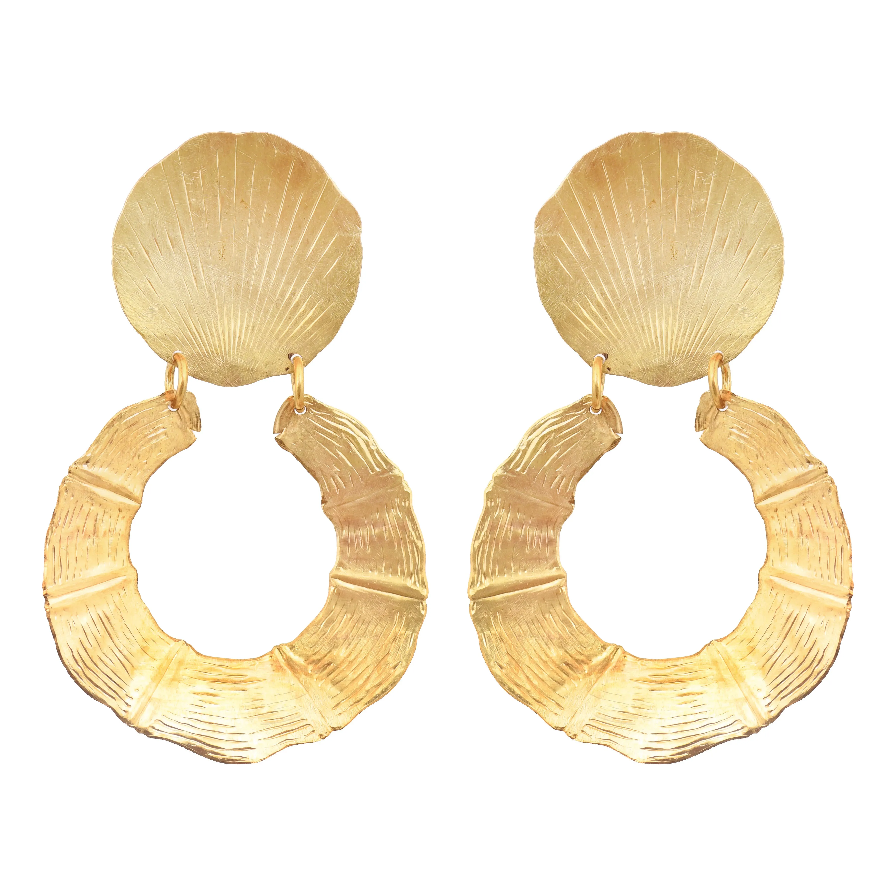 Gold Bambou Earrings