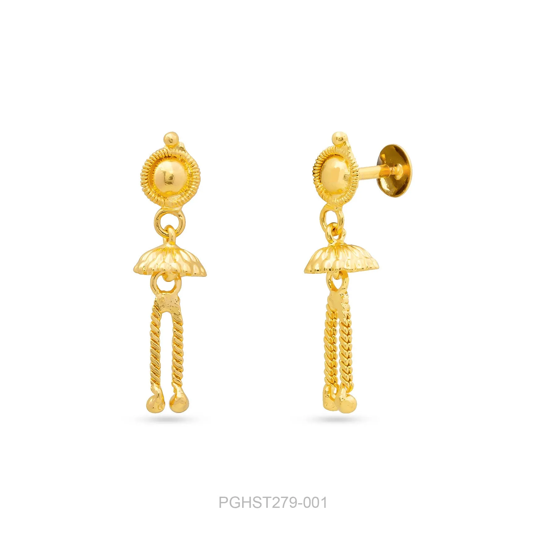 GOLDEN HANGING STUD PGHST279-001