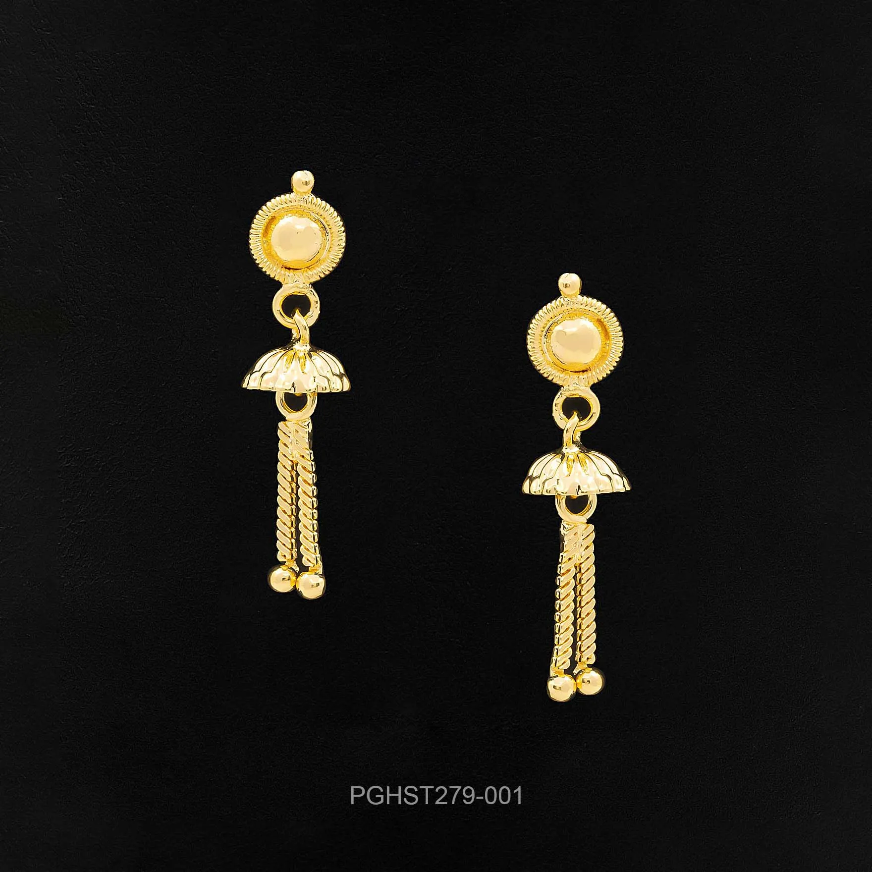 GOLDEN HANGING STUD PGHST279-001