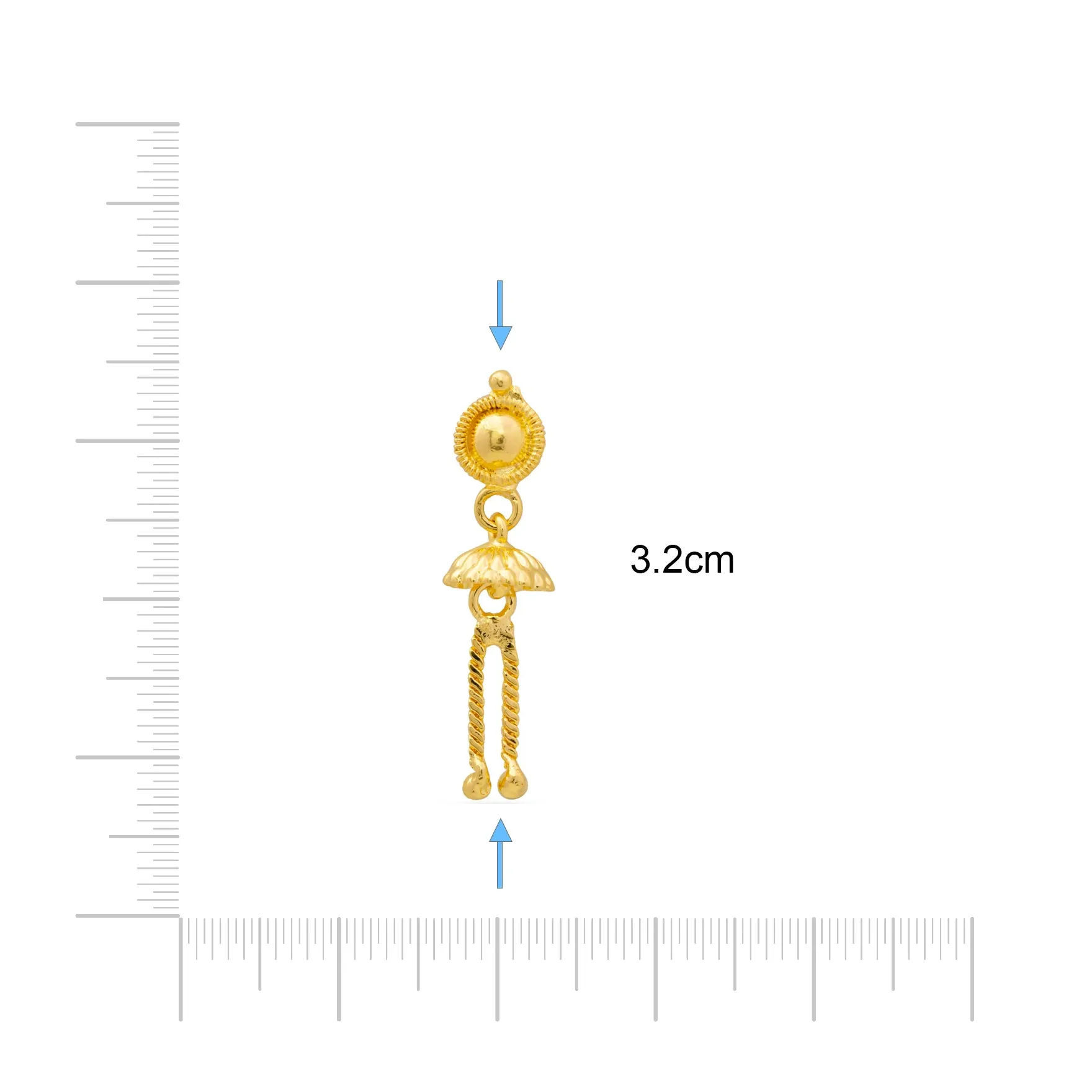 GOLDEN HANGING STUD PGHST279-001
