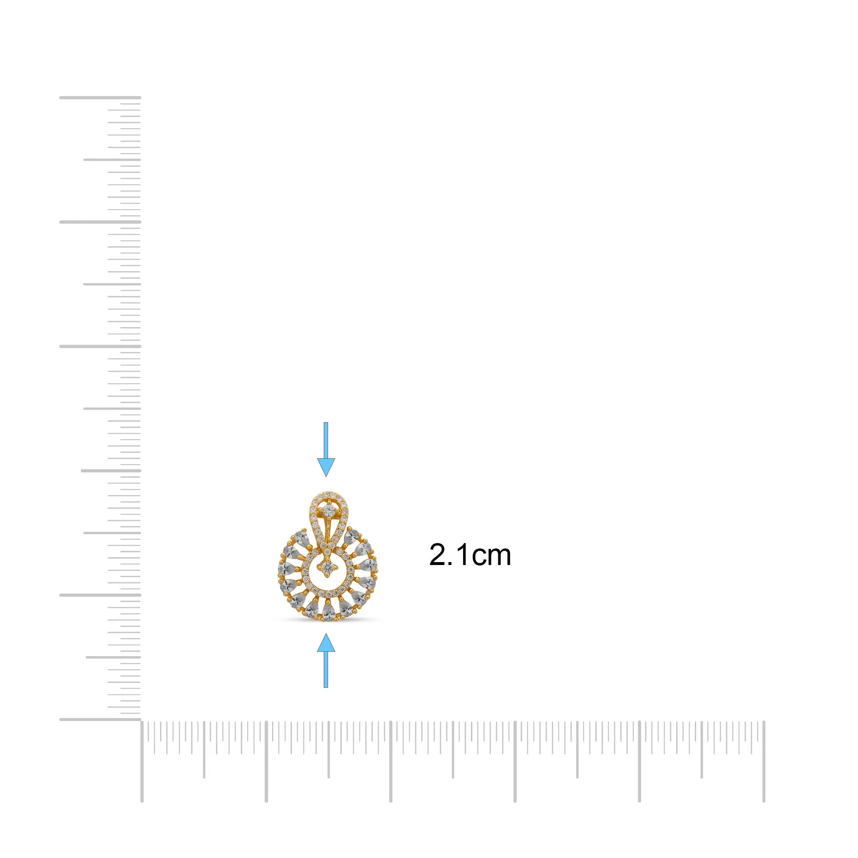 GOLDEN HANGING STUD PSHST120W-061