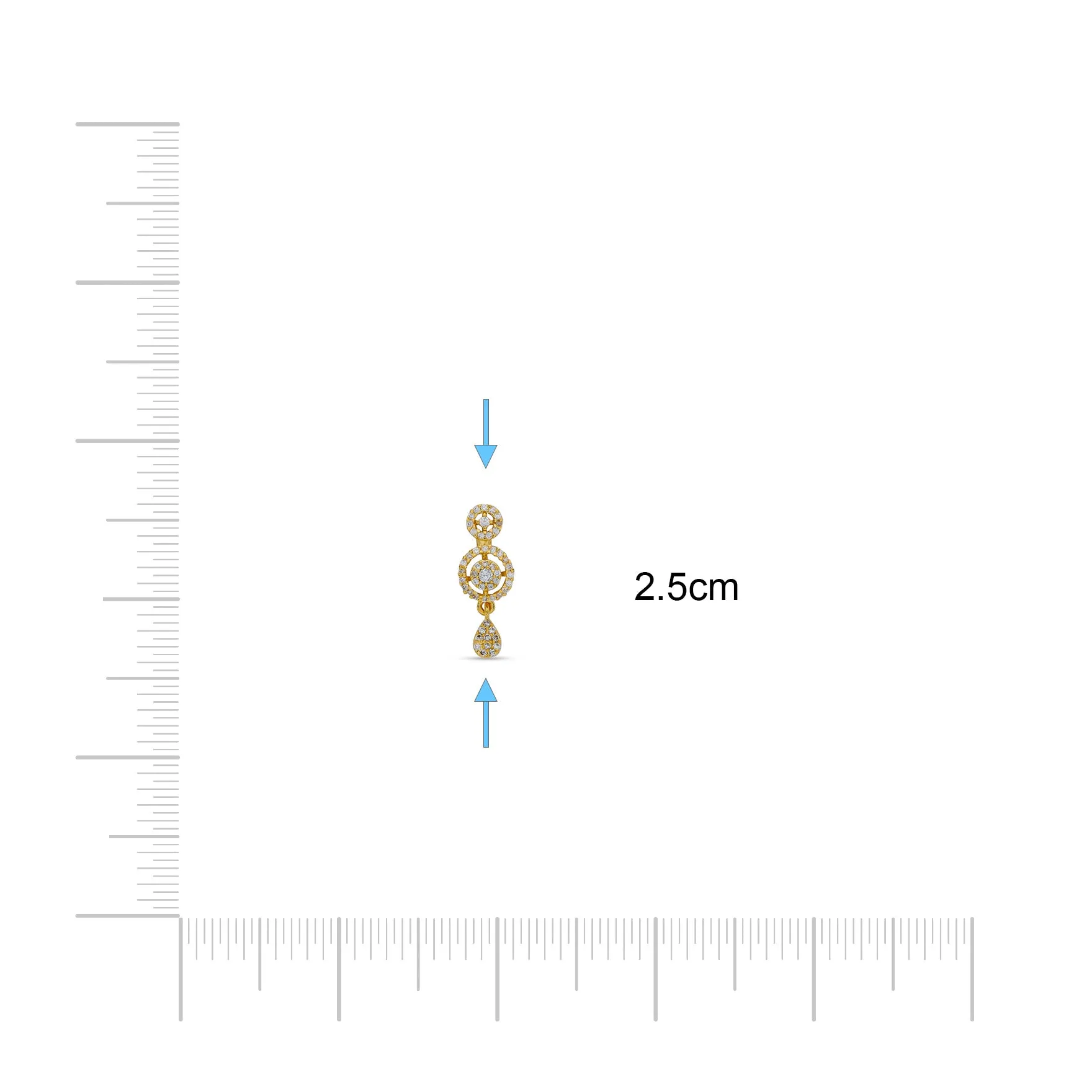 GOLDEN HANGING STUD PSHST262W-041