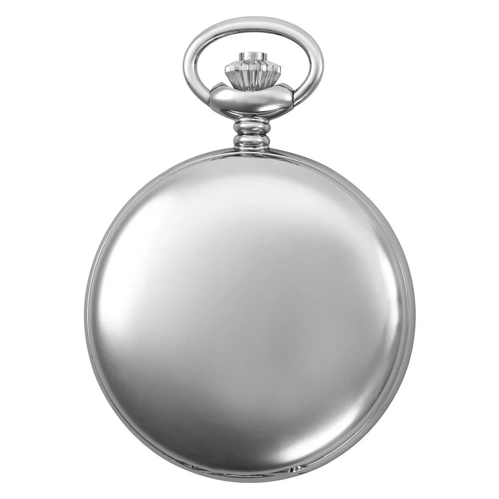 Gotham Men's Silver-Tone Polished Finish Covered Quartz Pocket Watch # GWC15042SM