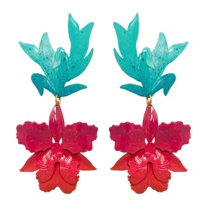 Grand Laelia Orchid Earrings