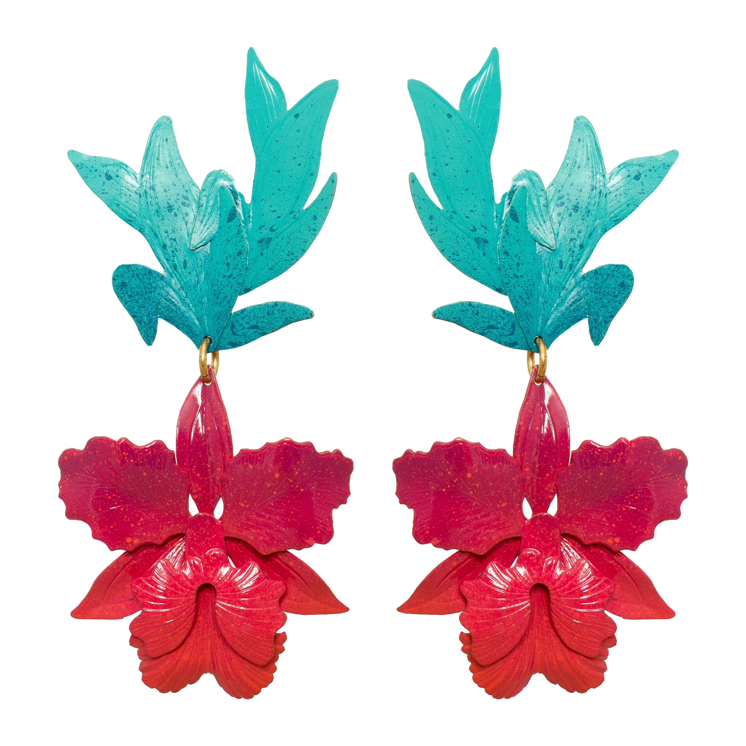 Grand Laelia Orchid Earrings