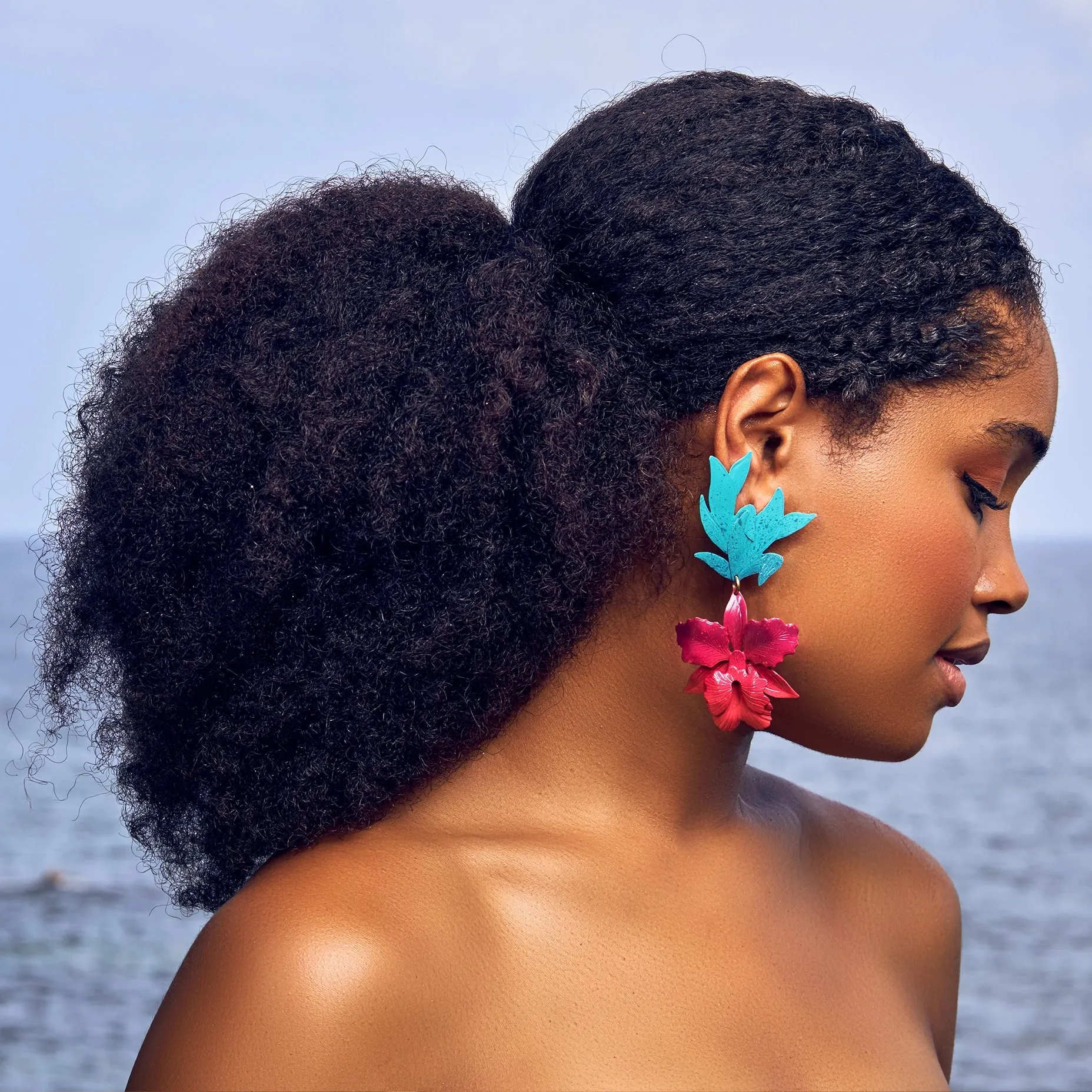 Grand Laelia Orchid Earrings