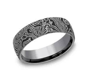 Gray Tantalum ??The Torsion?? 6.5mm European Comfort Fit Wedding Band