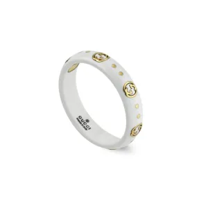 Gucci Icon 18ct Yellow Gold Interlocking G Band Ring D
