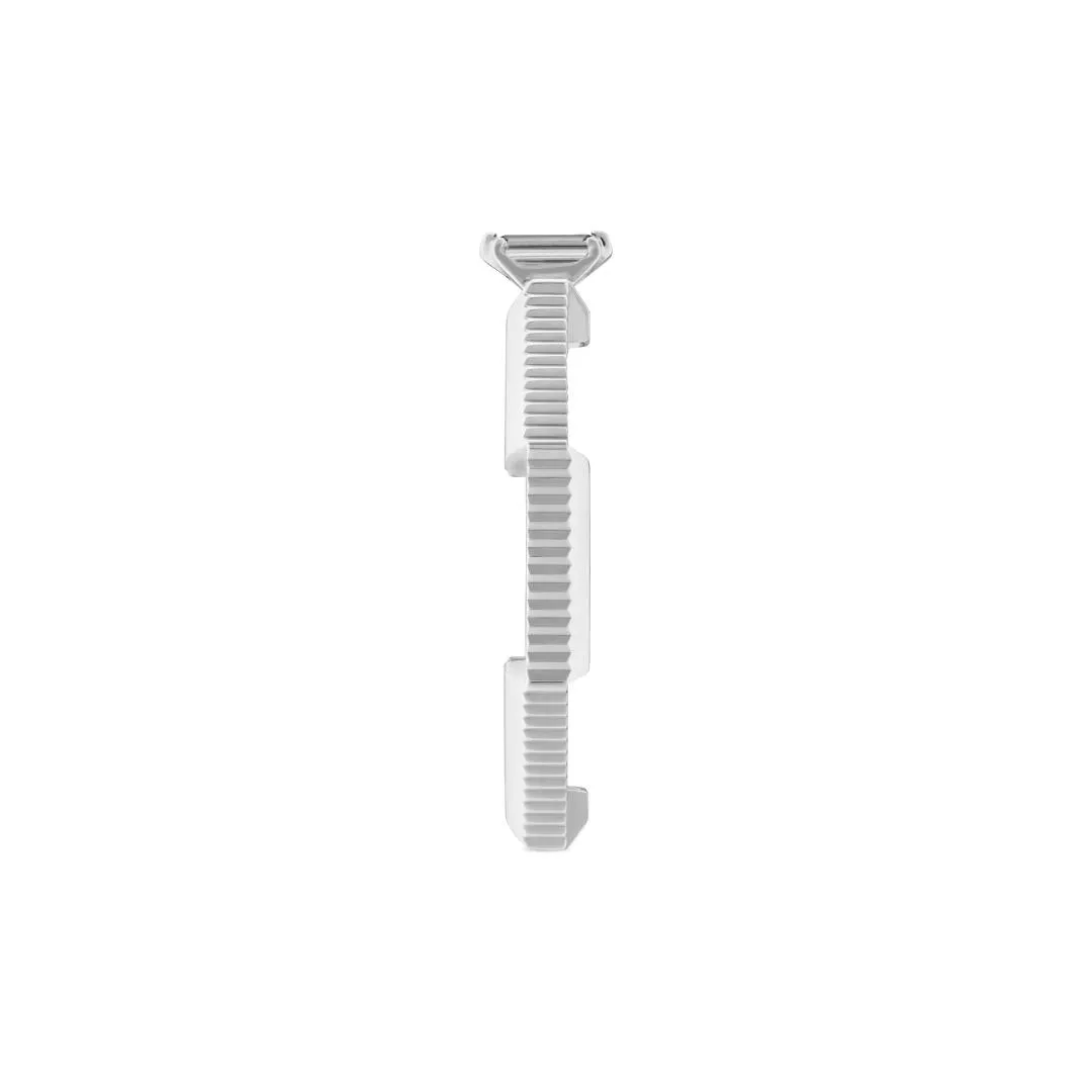 Gucci Link to Love 18ct White Gold Diamond Baguette Cut 3mm Ring D
