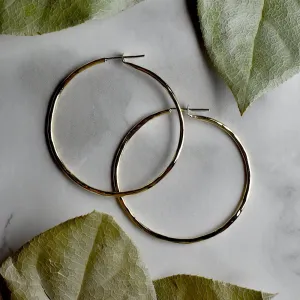 Hammered Hoop Earrings