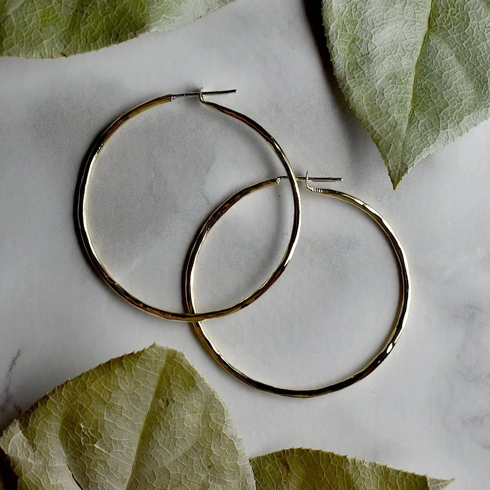 Hammered Hoop Earrings