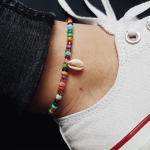 Handmade Bohemian Shell Romantic Classic Charm Beads Anklets For Women Colorful Summer Beach Beaded Anklet Foot Bracelet Jewelry