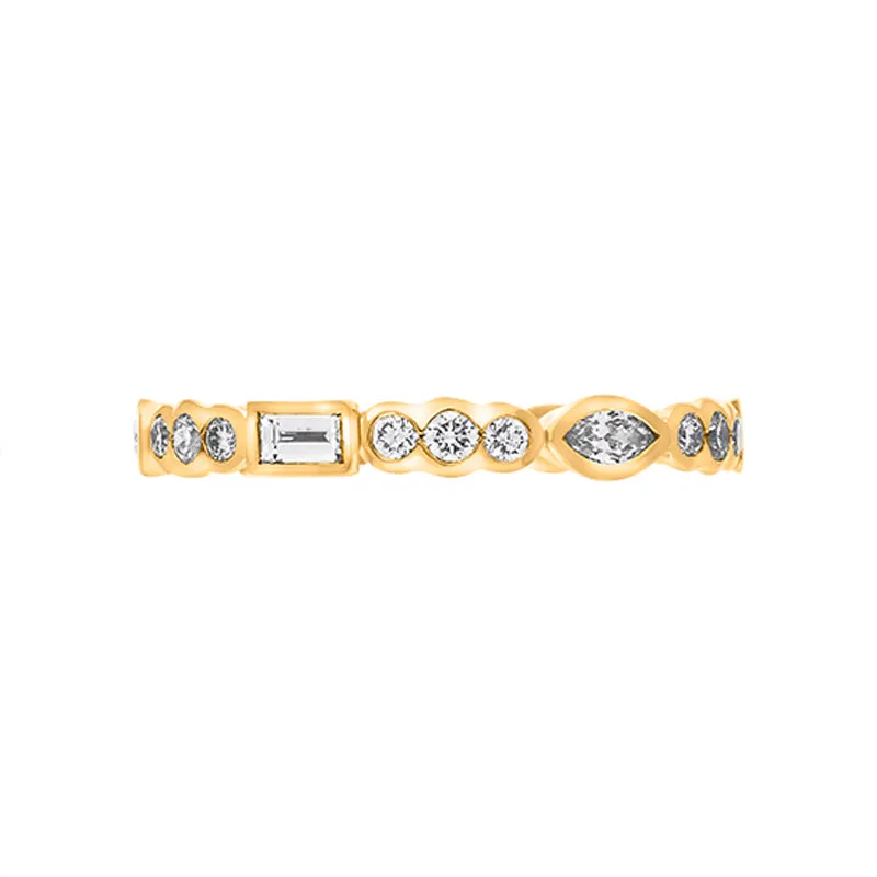 Hans D Krieger 18ct Rose Gold 0.87ct Diamond Mixed Cut Eternity Ring