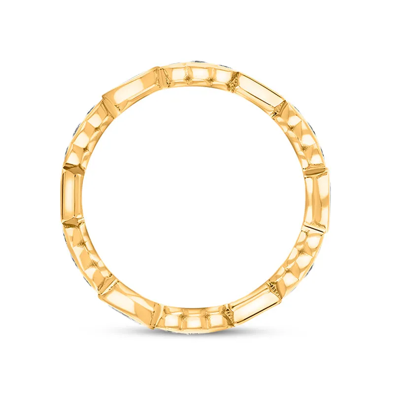 Hans D Krieger 18ct Rose Gold 0.87ct Diamond Mixed Cut Eternity Ring