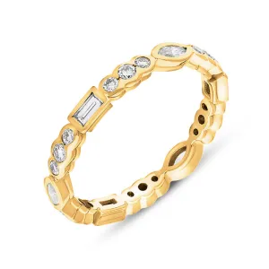 Hans D Krieger 18ct Rose Gold 0.87ct Diamond Mixed Cut Eternity Ring
