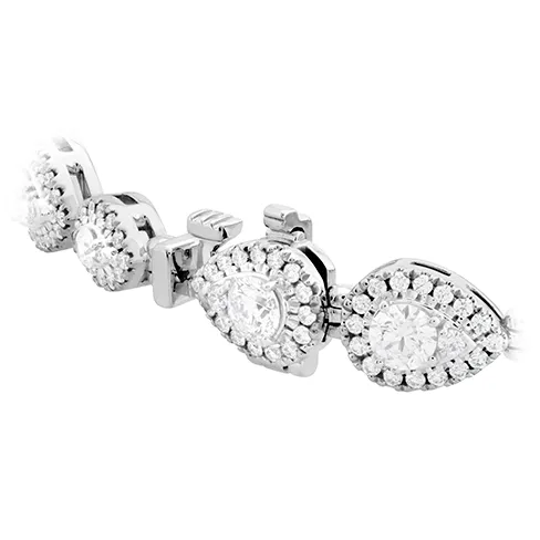 Hearts On Fire Teardrop Halo Line Bracelet