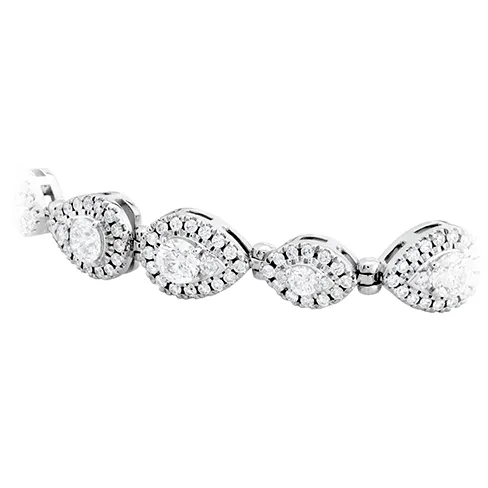 Hearts On Fire Teardrop Halo Line Bracelet