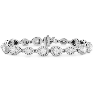 Hearts On Fire Teardrop Halo Line Bracelet