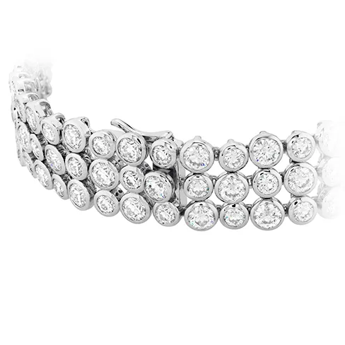 Hearts On Fire Triple Bezel Diamond Bracelet