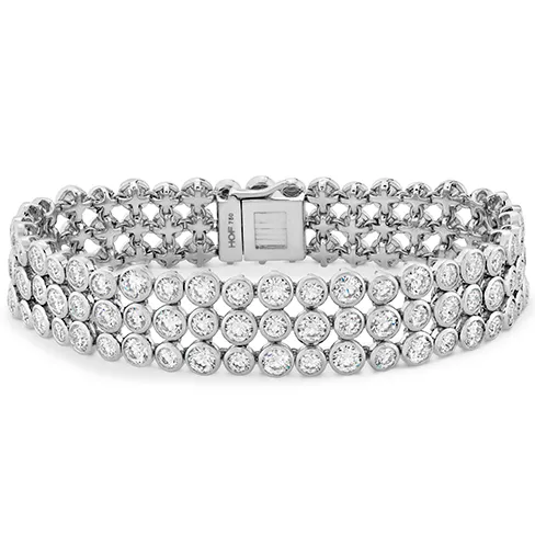 Hearts On Fire Triple Bezel Diamond Bracelet