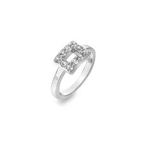 Hot Diamonds Echo Sterling Silver White Topaz Ring