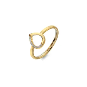 Hot Diamonds Teardrop 9ct Yellow Gold Ring