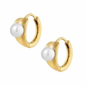 Iris Pearl Hoop Earrings