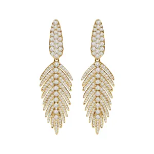 Jewels Diamond Feather Earrings