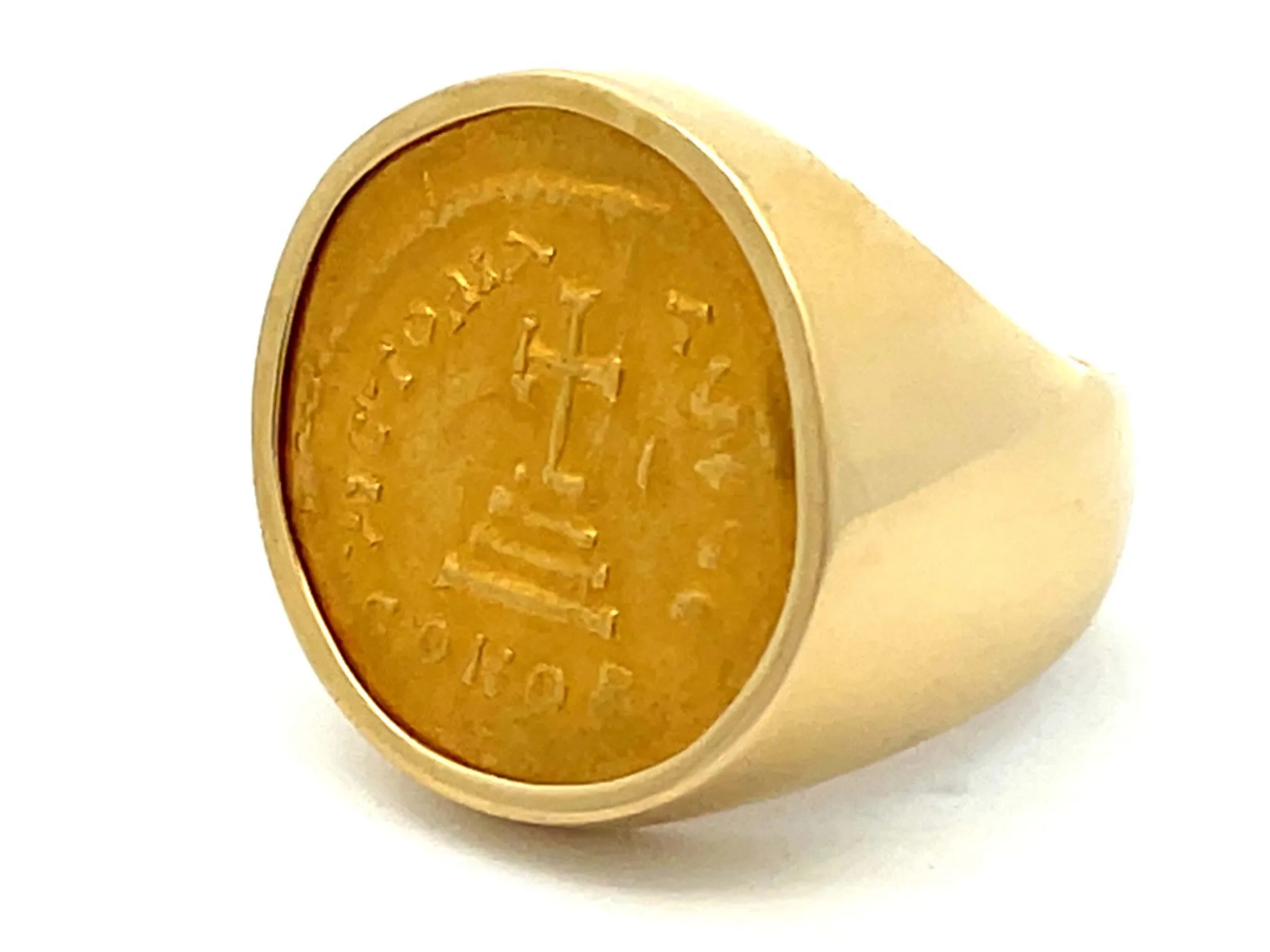 Jorge Adeler Heraclius Gold Coin Ring in 18k Yellow Gold