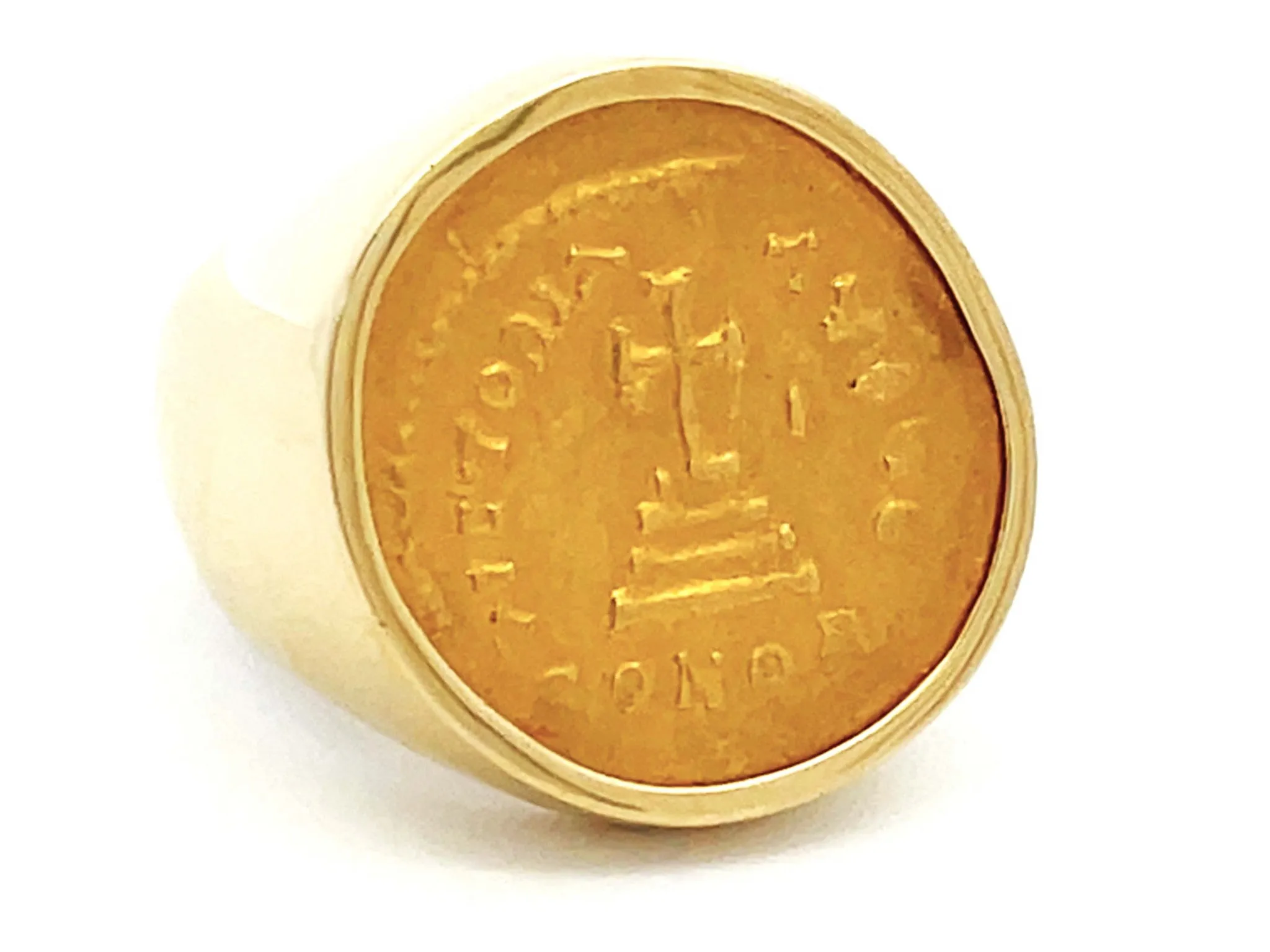Jorge Adeler Heraclius Gold Coin Ring in 18k Yellow Gold