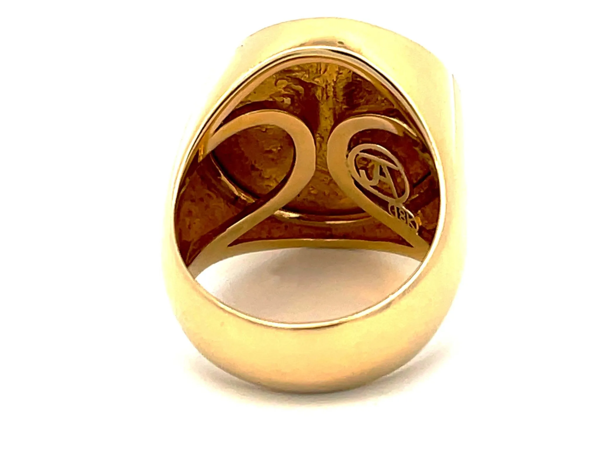 Jorge Adeler Heraclius Gold Coin Ring in 18k Yellow Gold