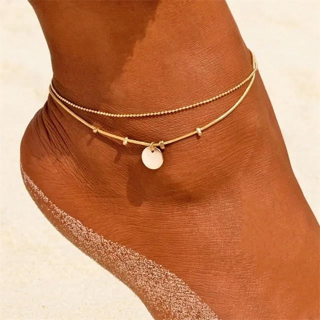 KISSWIFE 2018 Boho Opal Female Anklets Barefoot Crochet Sandals Foot Jewelry Leg New Anklets On Foot Ankle Bracelets For Women