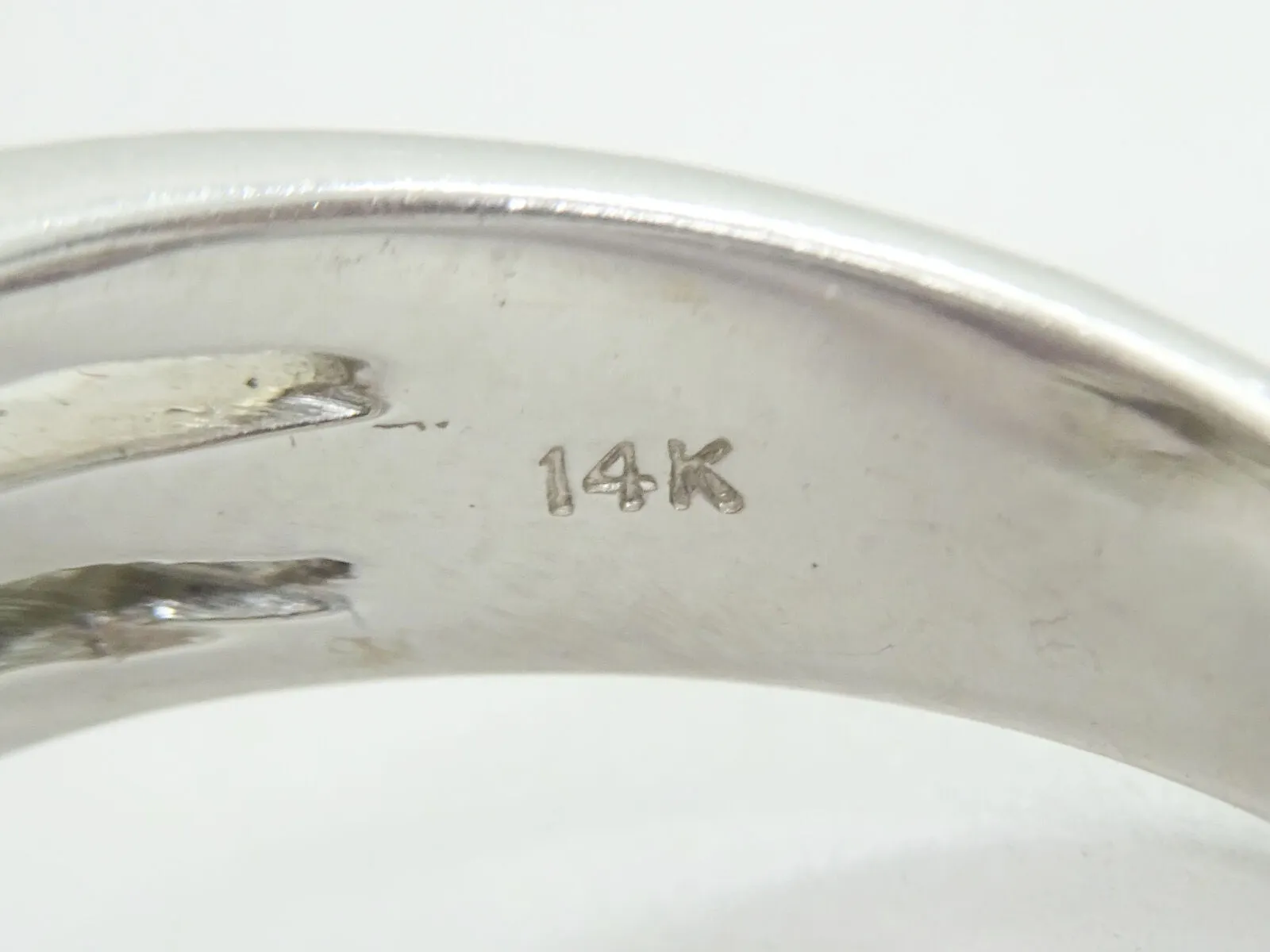 Ladies 1ct tw Natural Diamond Swirl Ring 14k White Gold Size 7.5