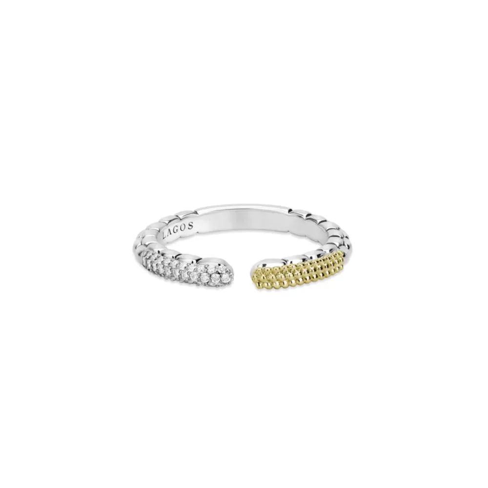 Lagos Caviar Lux Open Diamond Stacking Ring