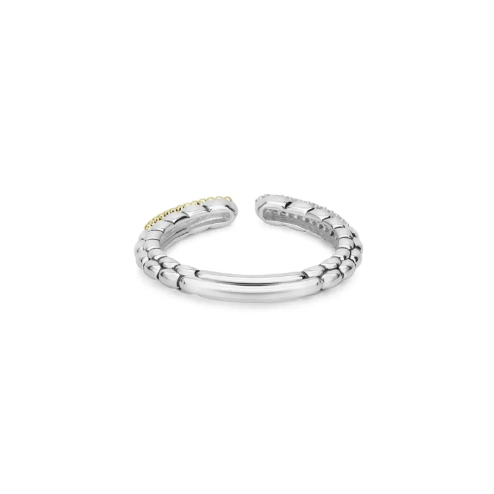 Lagos Caviar Lux Open Diamond Stacking Ring