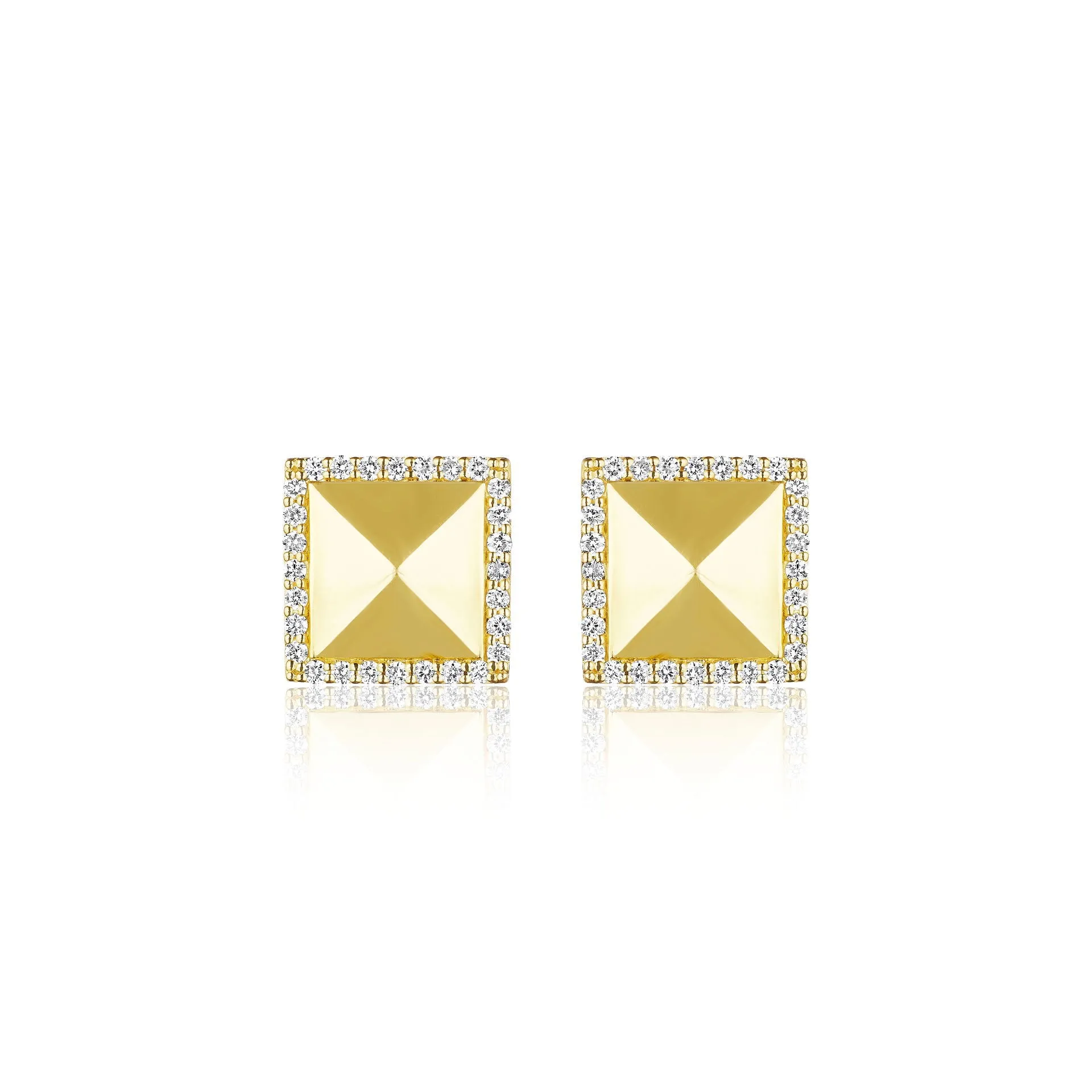 Large Diamond Rockstud Stud Earrings